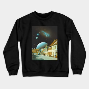 Vila Estrela - Space Collage, Retro Futurism, Sci-Fi Crewneck Sweatshirt